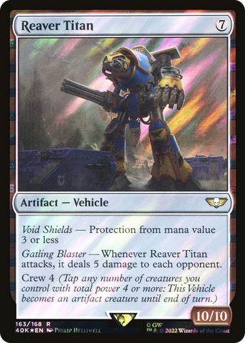 Reaver Titan (Surge Foil) (40K-163)  Foil - Warhammer 40,000 Commander