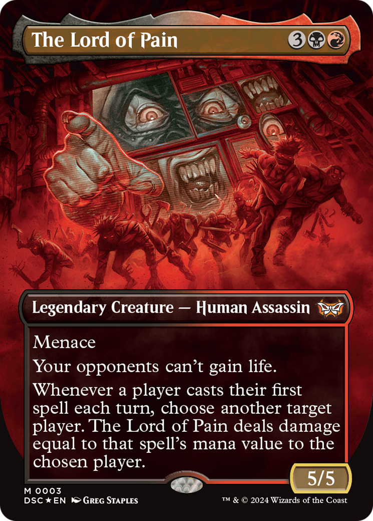 The Lord of Pain (Borderless) (DSC-003)  - Duskmourn: House of Horror Commander
