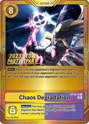 Chaos Degradation (2023 Store Participant) (ST10-14) - Starter Deck 10: Parallel World Tactician Foil