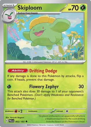 Skiploom 002 - Reverse Holofoil SV02 Paldea Evolved