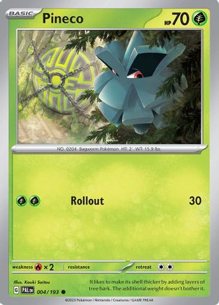 Pineco 004 - Reverse Holofoil SV02 Paldea Evolved