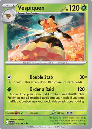 Vespiquen 009 - Reverse Holofoil SV02 Paldea Evolved