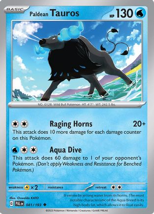 Paldean Tauros 041/193  SV02 Paldea Evolved