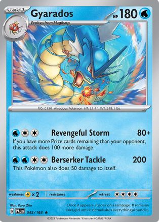 Gyarados 043 - Reverse Holofoil SV02 Paldea Evolved