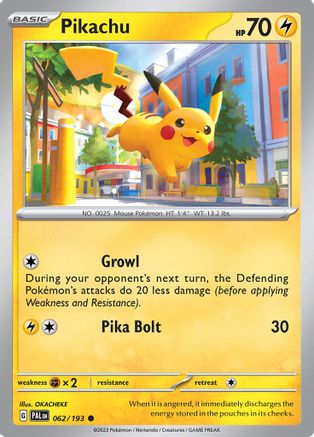 Pikachu 062 - Reverse Holofoil SV02 Paldea Evolved