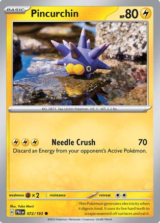 Pincurchin 072/193 - Reverse Holofoil SV02 Paldea Evolved