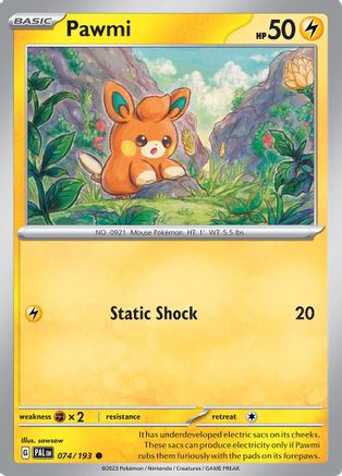 Pawmi 074 - Reverse Holofoil SV02 Paldea Evolved