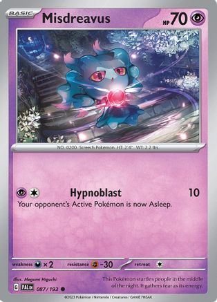 Misdreavus 087  SV02 Paldea Evolved