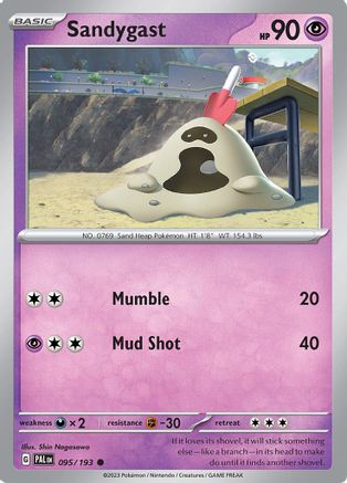 Sandygast 095/193 - Reverse Holofoil SV02 Paldea Evolved