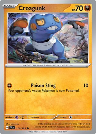 Croagunk 114 - Reverse Holofoil SV02 Paldea Evolved