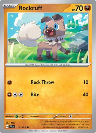 Rockruff 116 - Reverse Holofoil SV02 Paldea Evolved