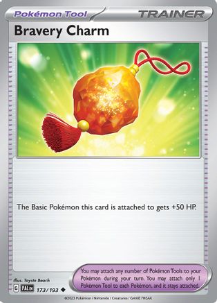 Bravery Charm 173/193  - Reverse Holofoil SV02 Paldea Evolved - Uncommon