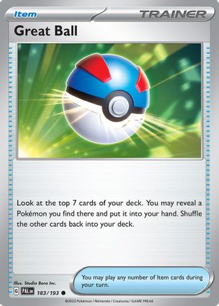 Great Ball 183  SV02 Paldea Evolved