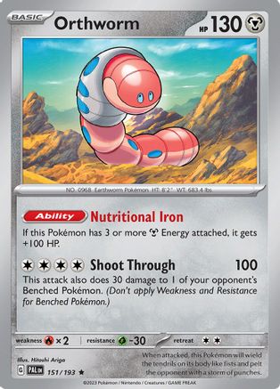 Orthworm 151 - Reverse Holofoil SV02 Paldea Evolved
