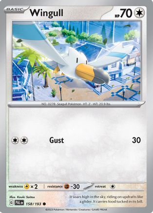 Wingull 158 - Reverse Holofoil SV02 Paldea Evolved