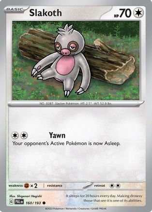 Slakoth 160 - Reverse Holofoil SV02 Paldea Evolved