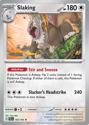 Slaking 162 - Reverse Holofoil SV02 Paldea Evolved