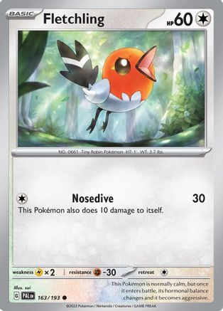 Fletchling 163  SV02 Paldea Evolved
