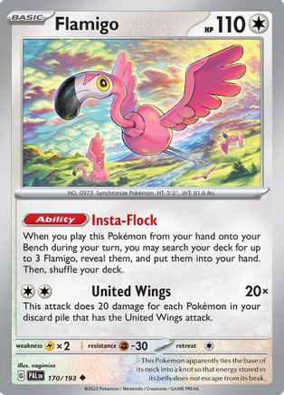Flamigo 170 - Reverse Holofoil SV02 Paldea Evolved