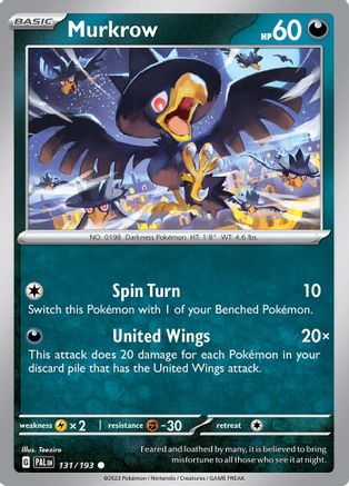 Murkrow 131 - Reverse Holofoil SV02 Paldea Evolved