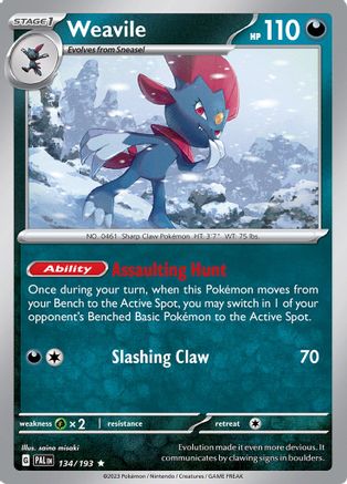 Weavile 134/193 - Holofoil SV02 Paldea Evolved