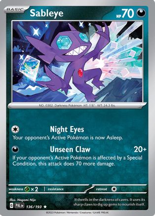 Sableye 136 - Holofoil SV02 Paldea Evolved