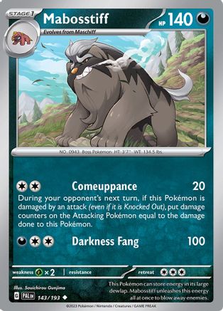 Mabosstiff 143/193 - Reverse Holofoil SV02 Paldea Evolved