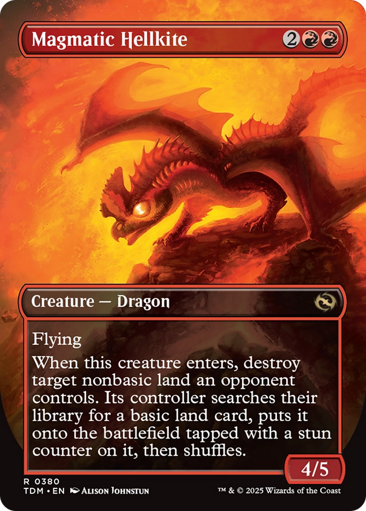 Magmatic Hellkite // Magmatic Hellkite (TDM-380) - Tarkir: Dragonstorm (Borderless)