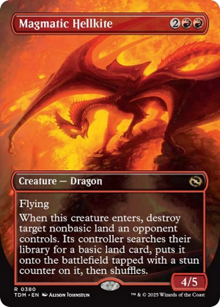 Magmatic Hellkite (Borderless) (TDM-380)  Foil - Tarkir: Dragonstorm
