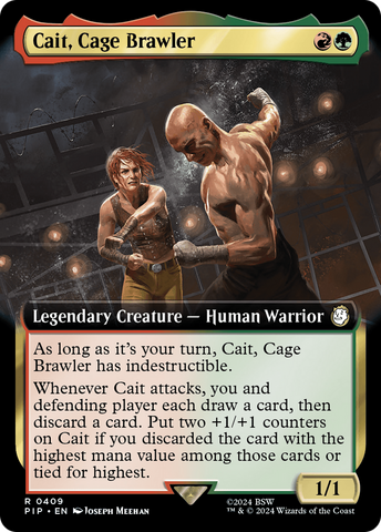 Cait, Cage Brawler (Extended Art) (PIP-409) - Fallout: (Extended Art) Foil