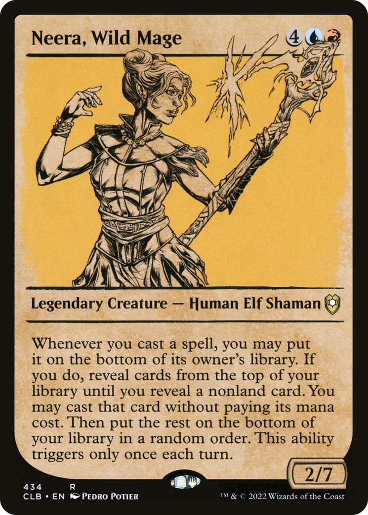 Neera, Wild Mage (Showcase) (CLB-434)  - Commander Legends: Battle for Baldur's Gate: (Showcase)