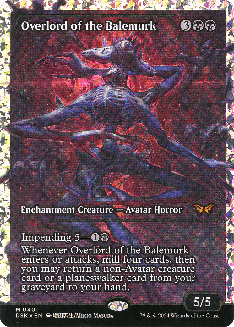 Overlord of the Balemurk (Showcase) (Fracture Foil) (DSK-401)  Foil - Duskmourn: House of Horror: (Showcase)