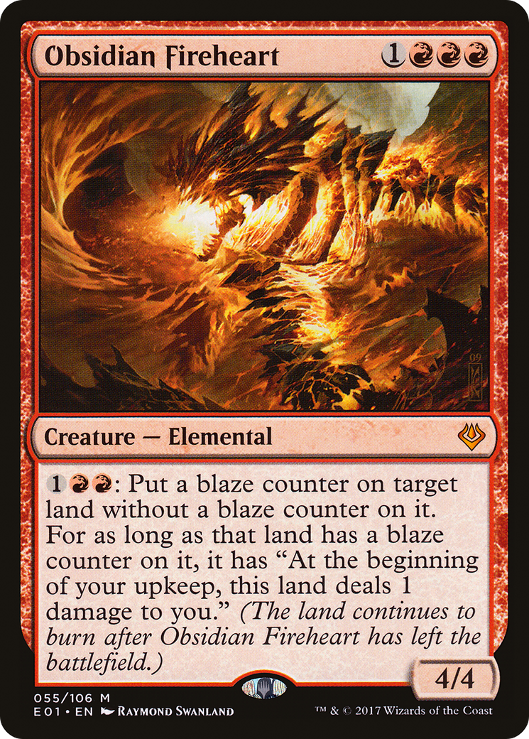 Obsidian Fireheart (AC2-055)  - Archenemy: Nicol Bolas