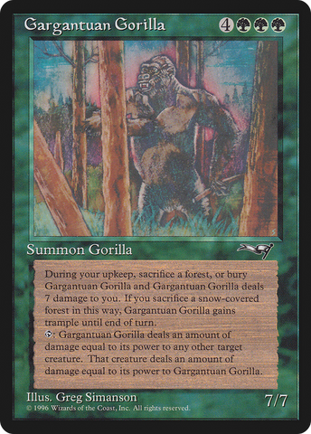Gargantuan Gorilla (ALL-072) - Alliances