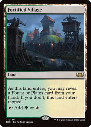 Fortified Village (TDC-366)  - Commander: Tarkir: Dragonstorm