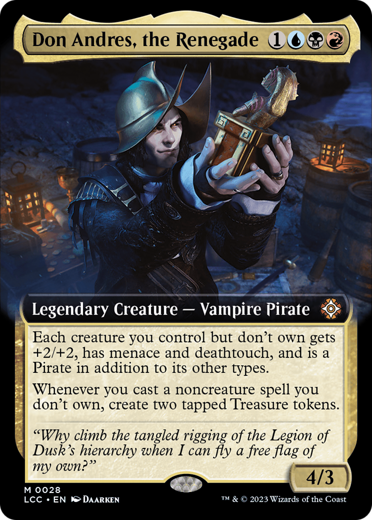 Don Andres, the Renegade (Extended Art) (LCC-028)  Foil - The Lost Caverns of Ixalan Commander: (Extended Art)