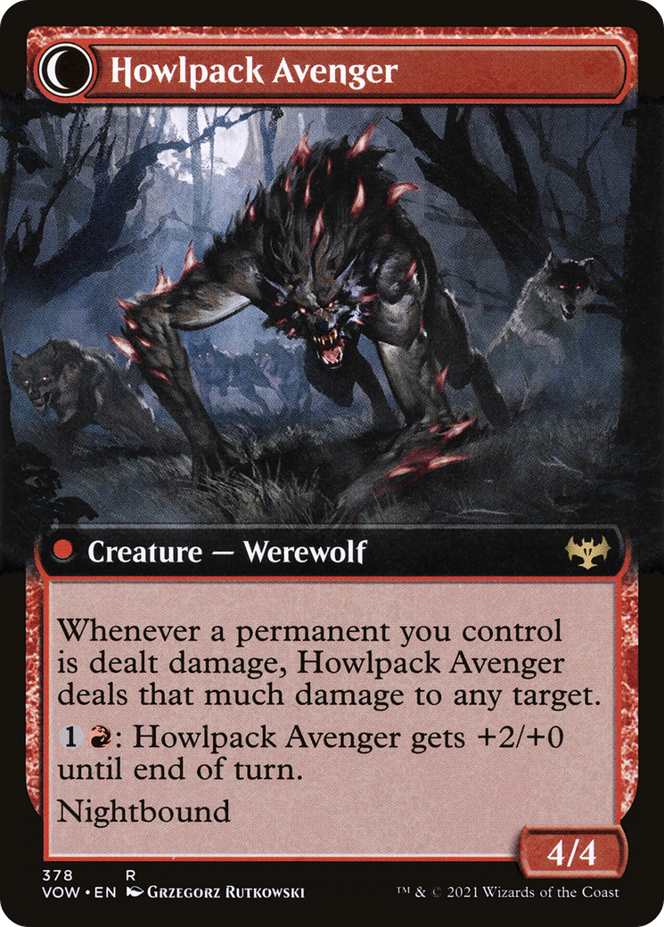 Ill-Tempered Loner (Extended Art) (VOW-378)  Foil - Innistrad: Crimson Vow: (Extended Art, Double Faced Transform)
