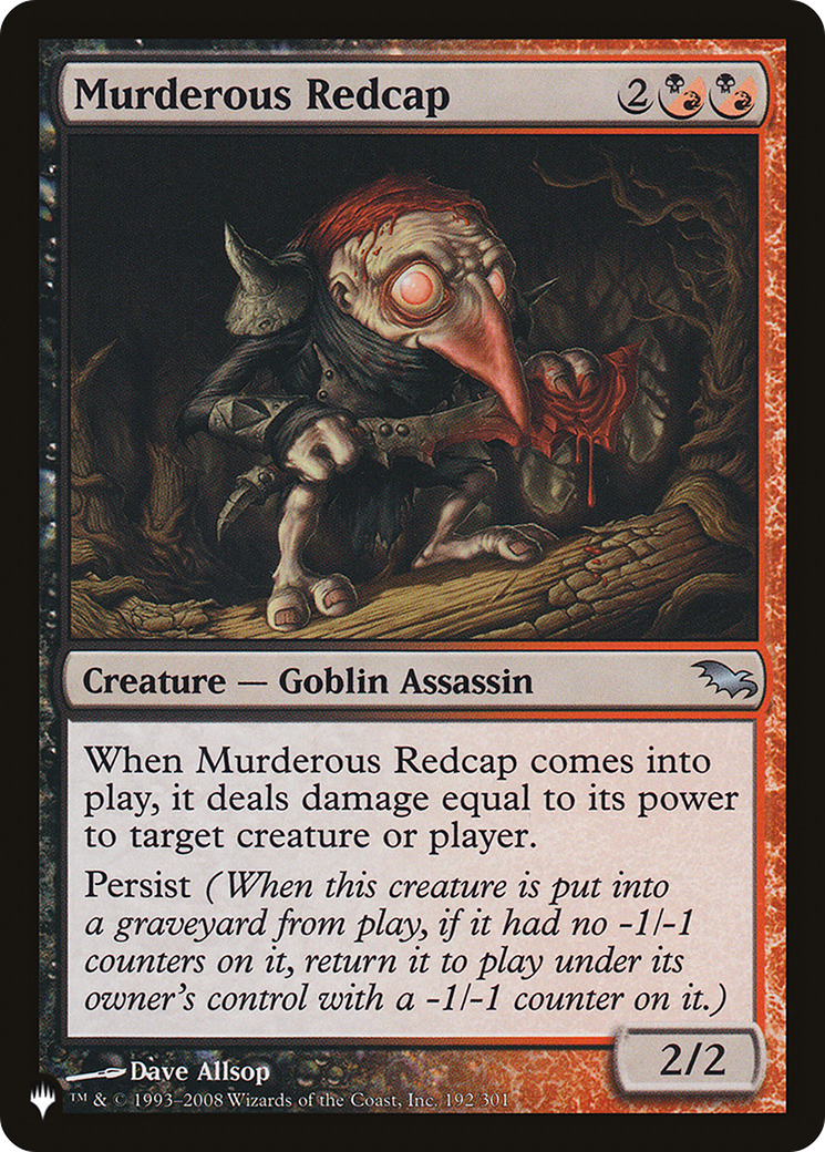 Murderous Redcap (LIST-192/301)  - The List
