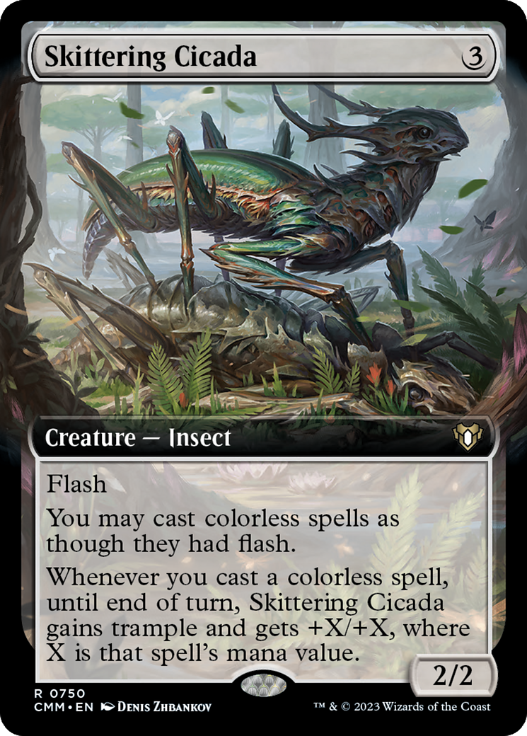 Skittering Cicada (Extended Art) (CMM-750)  - Commander Masters: (Extended Art)