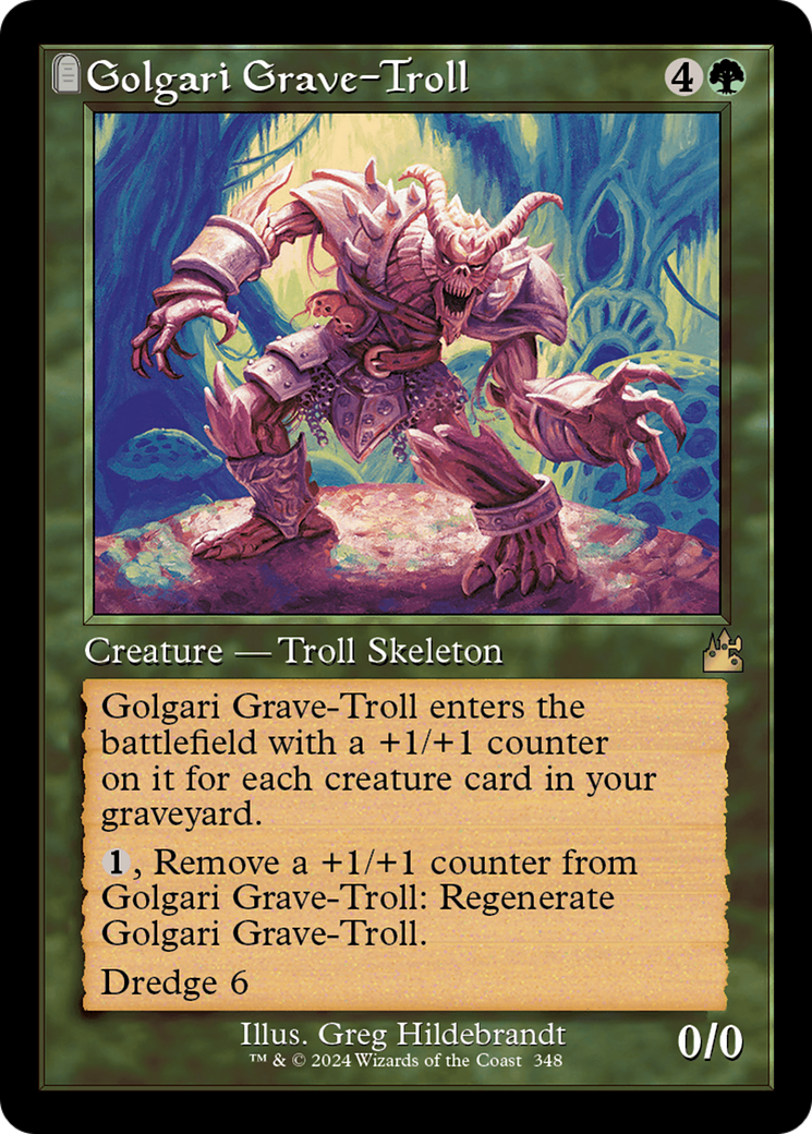Golgari Grave-Troll (Retro Frame) (RVR-348)  - Ravnica Remastered: (tombstone)