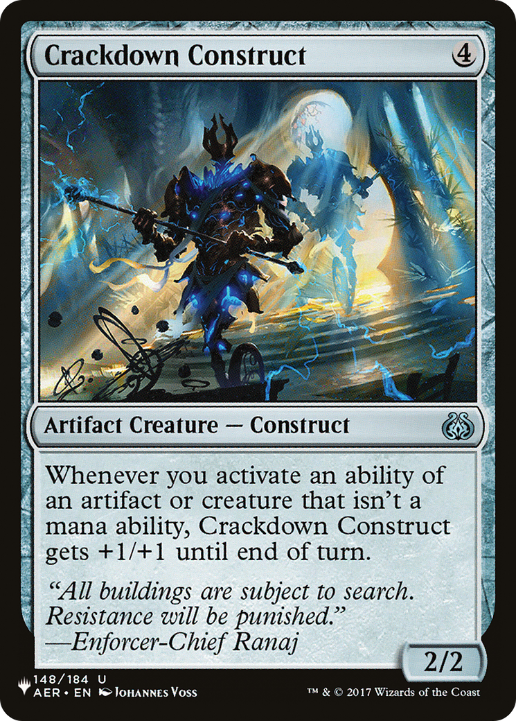 Crackdown Construct (LIST-AER-148)  - The List
