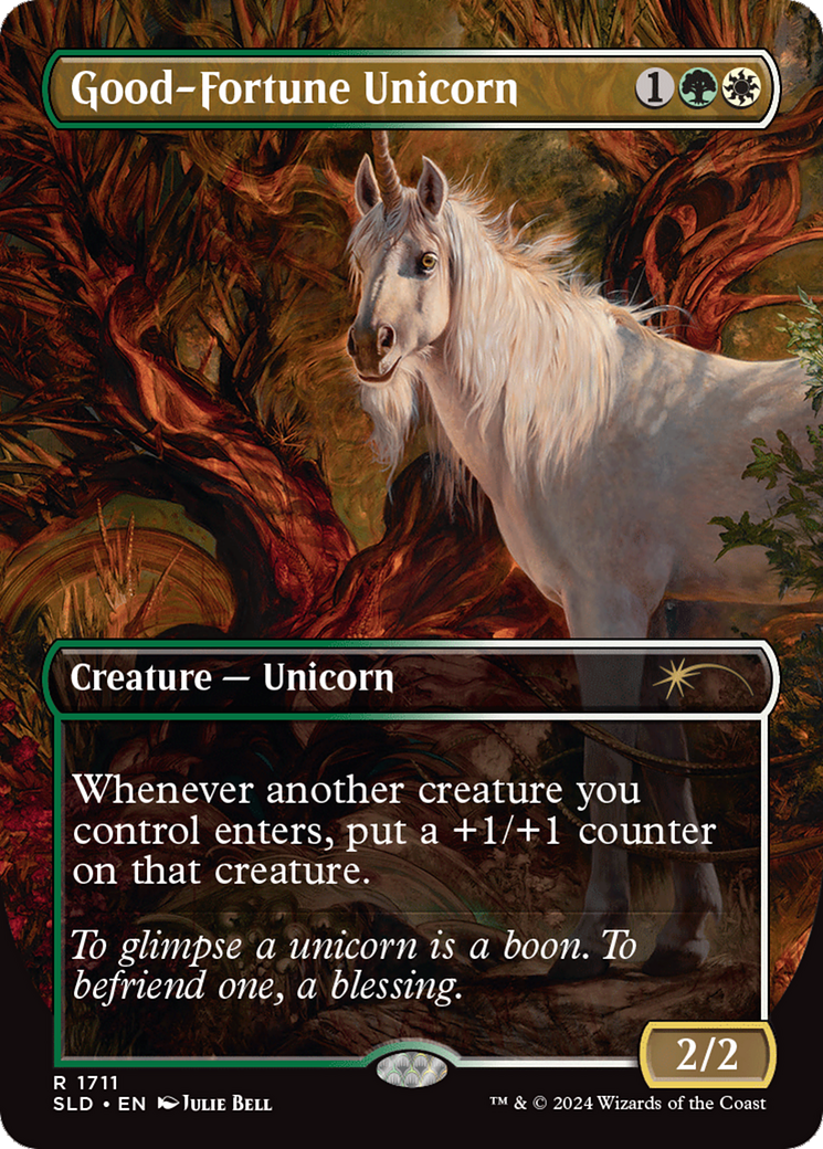 Good-Fortune Unicorn (SLD-1711)  - Secret Lair Drop (Borderless)