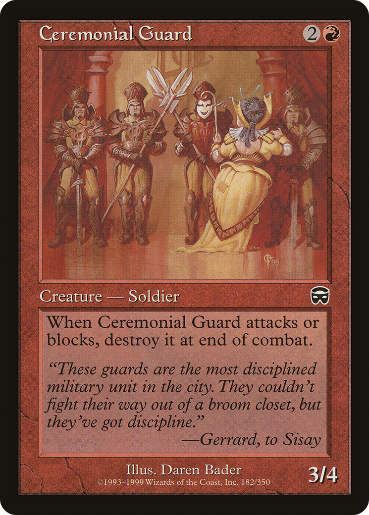 Ceremonial Guard (MMQ-182)  - Mercadian Masques