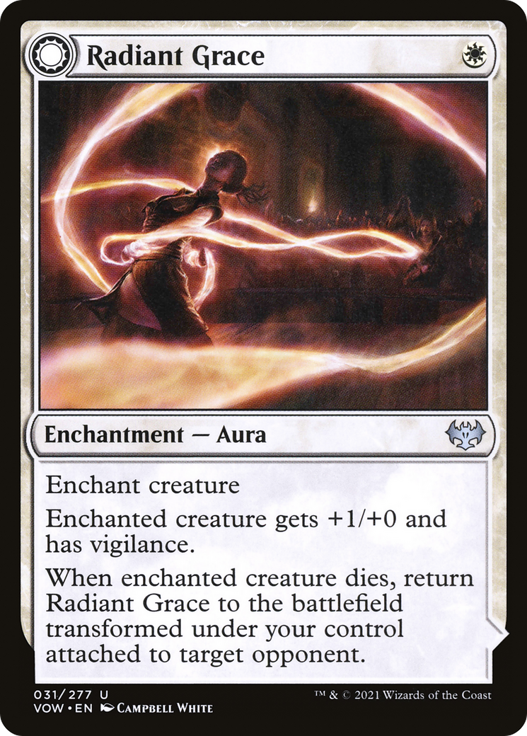 Radiant Grace (VOW-031)  Foil - Innistrad: Crimson Vow: (Double Faced Transform)