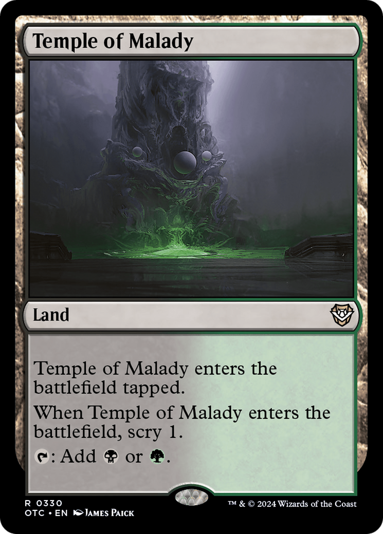 Temple of Malady (OTC-330)  - Outlaws of Thunder Junction Commander