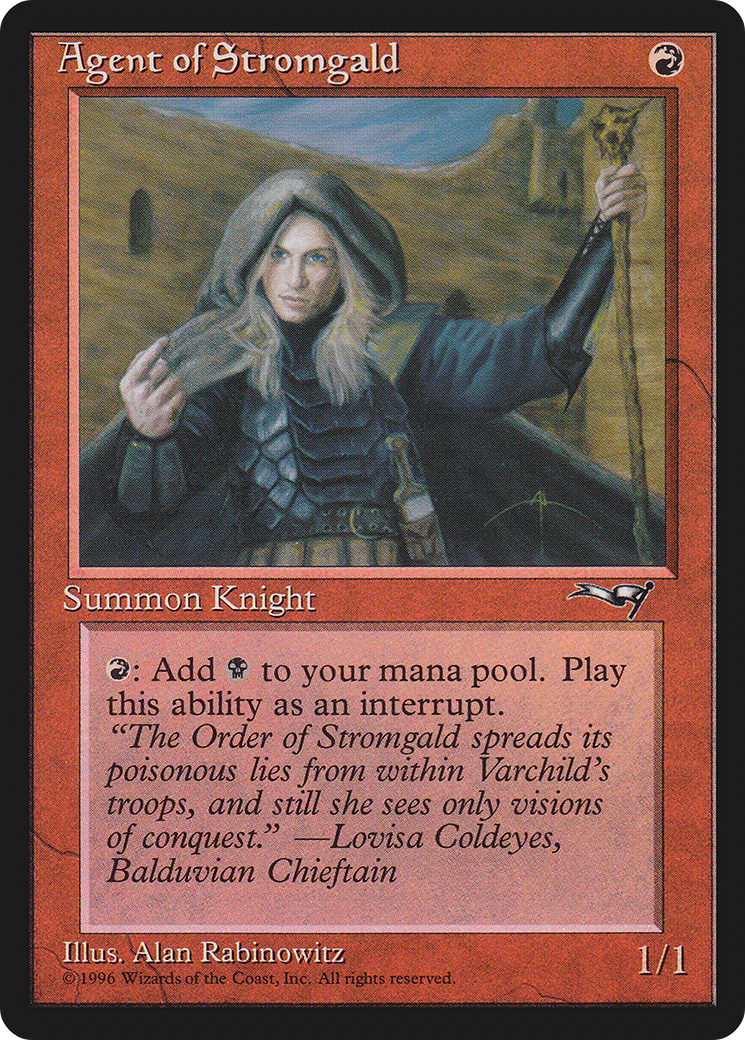 Agent of Stromgald (Woman Holding Staff) (ALL-095)  - Alliances