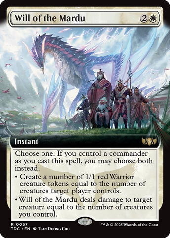 Will of the Mardu (Extended Art) (TDC-057) - Commander: Tarkir: Dragonstorm: (Extended Art)
