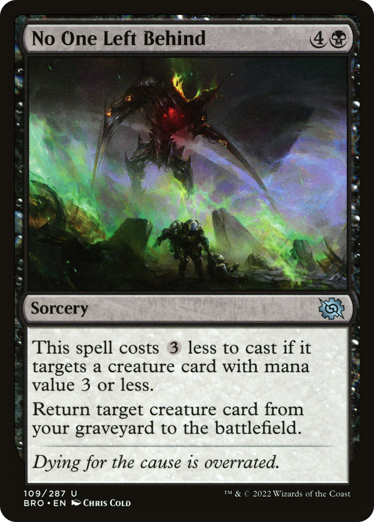 No One Left Behind (BRO-109)  Foil - The Brothers' War