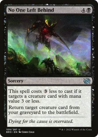 No One Left Behind (BRO-109)  Foil - The Brothers' War