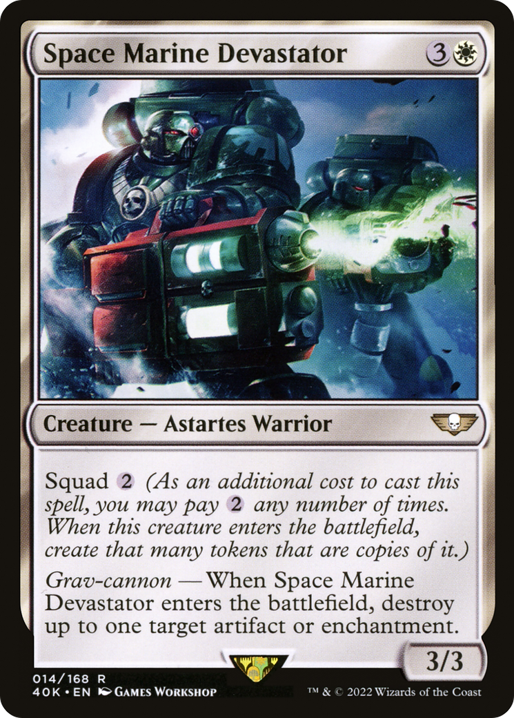 Space Marine Devastator (40K-014)  - Warhammer 40,000 Commander